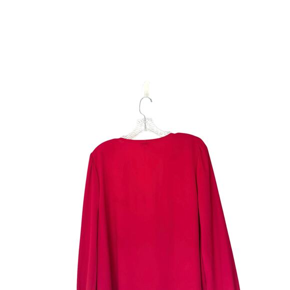 J.Crew Pink Office Work‎ Career Business Corporate V-Neck Blouse Large BK466 - Picture 6 of 11